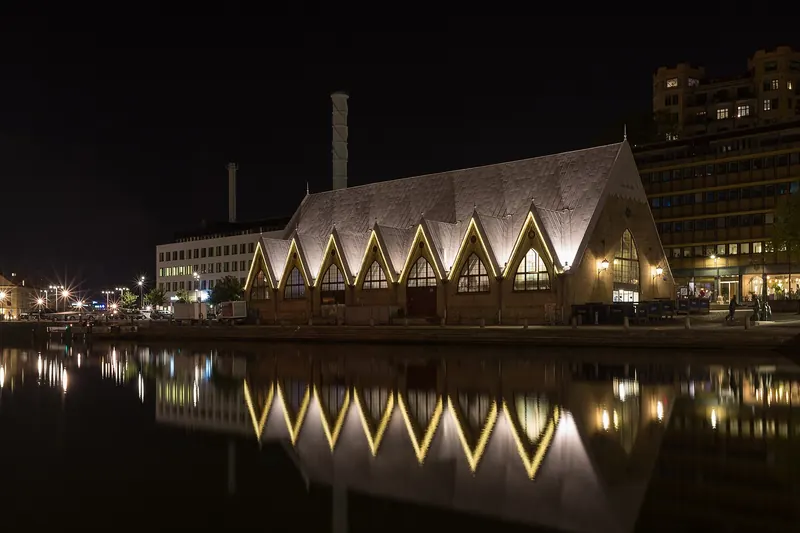 The Feskekorka fish market hall in Gothenburg
