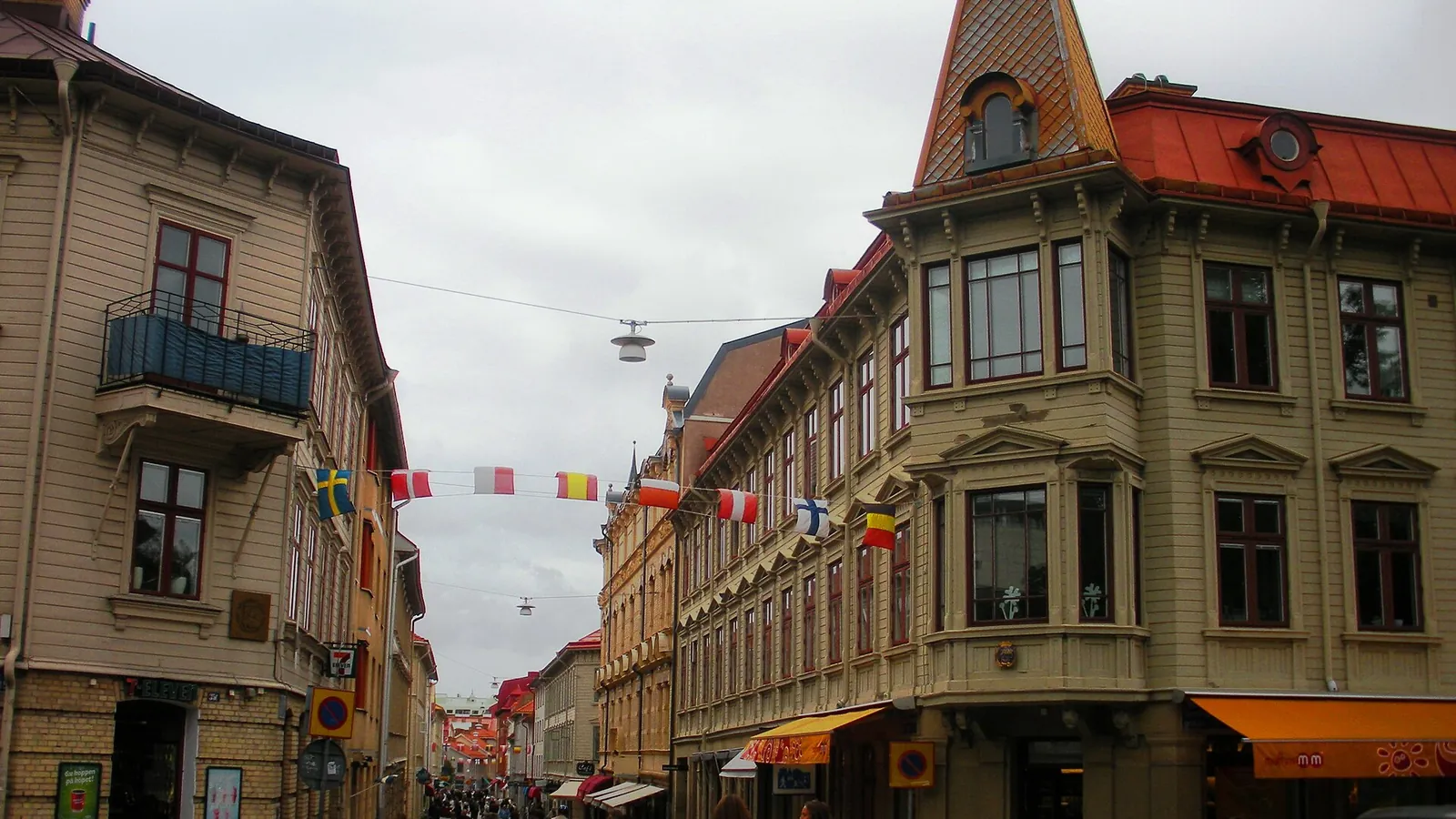 The wooden houses of Haga Nygata in Gothenburg