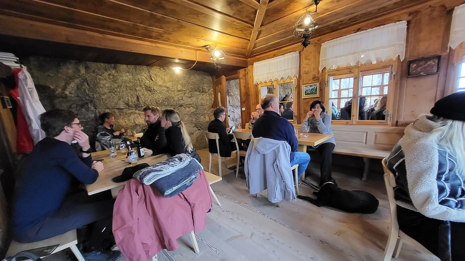 The Berggasthaus Äscher mountain inn built into a rock overhang