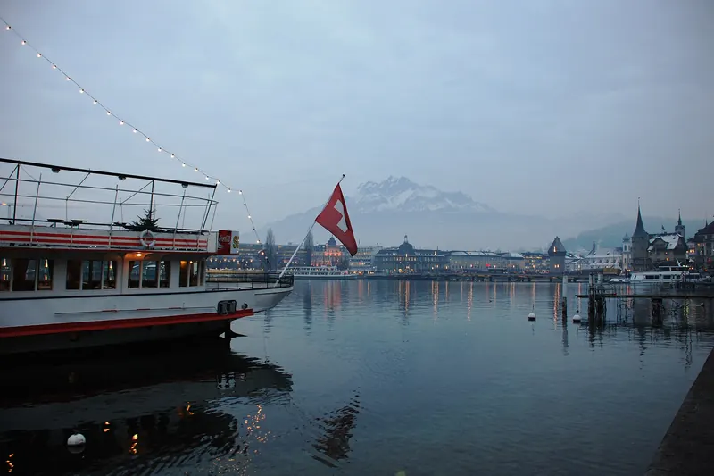 Mount Pilatus rising above Lake Lucerne
