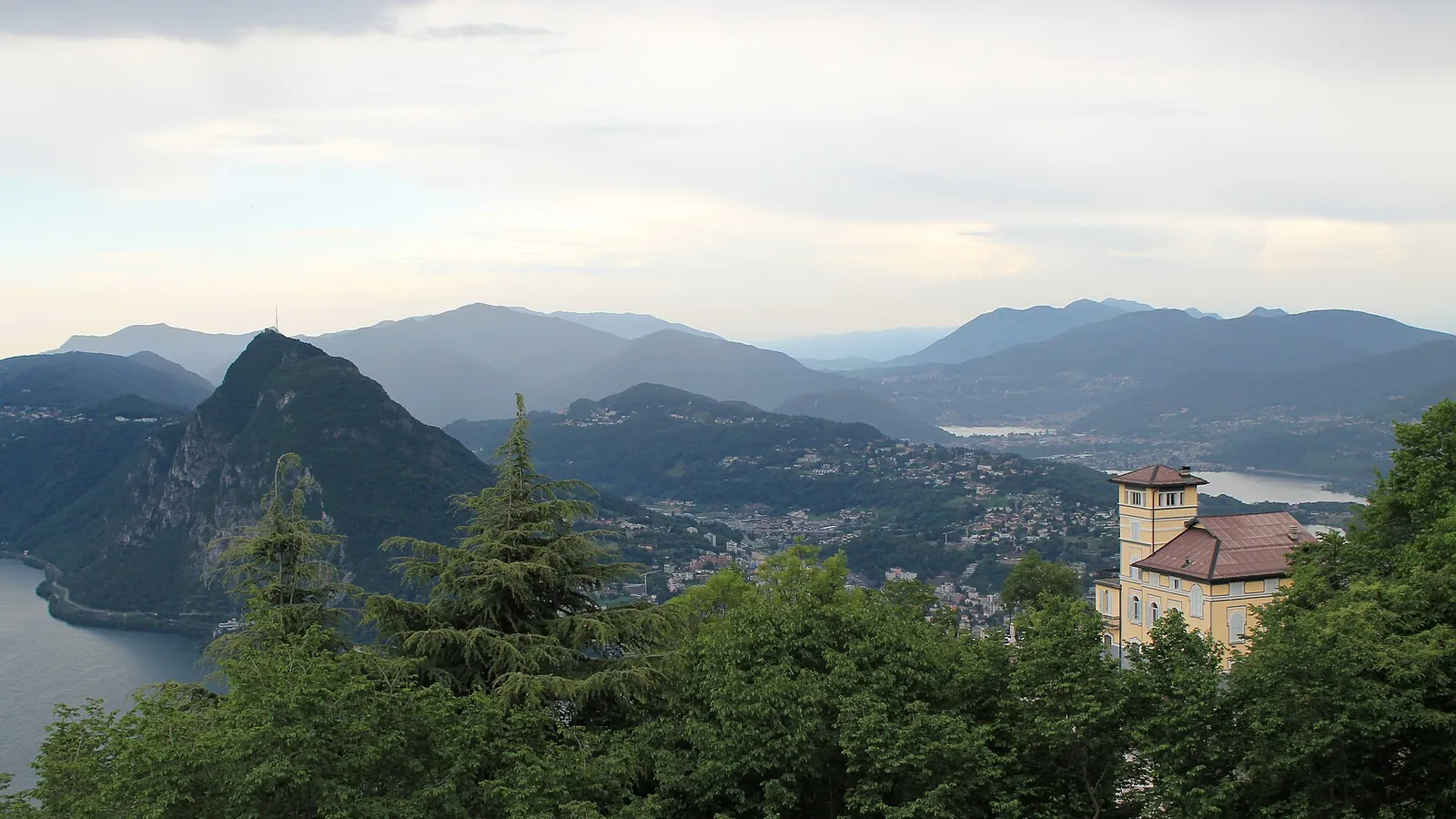 Lake Lugano with the slopes of Monte Brè beyond