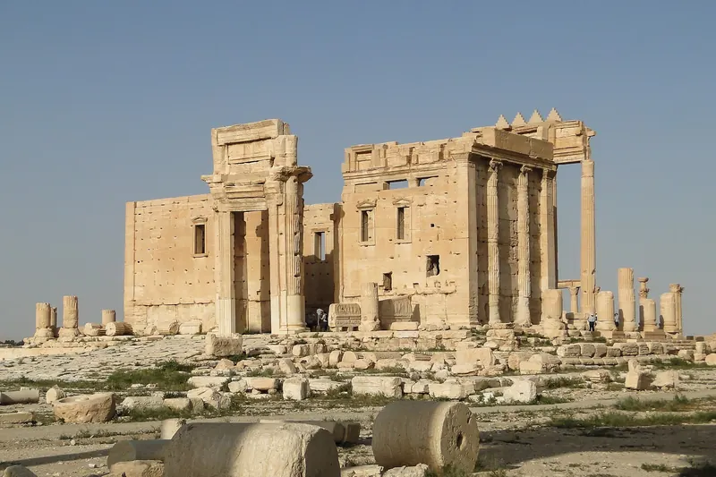 The Temple of Bel at Palmyra, photographed in 2010; the temple was destroyed in 2015
