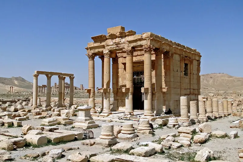 The Temple of Baalshamin at Palmyra, photographed in 2010; it was destroyed in 2015