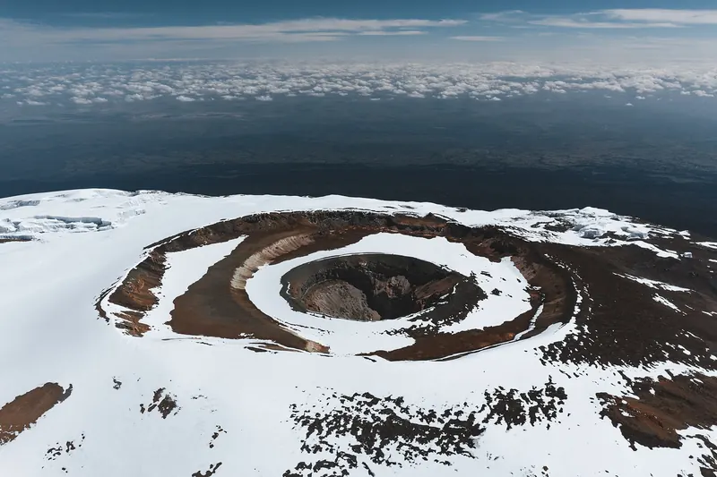 Reusch Crater at the top of Kilimanjaro