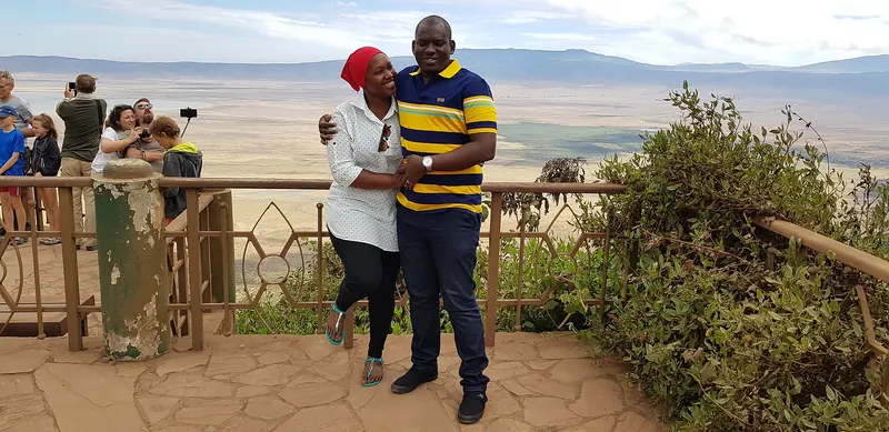 A viewpoint on the rim of Ngorongoro Crater