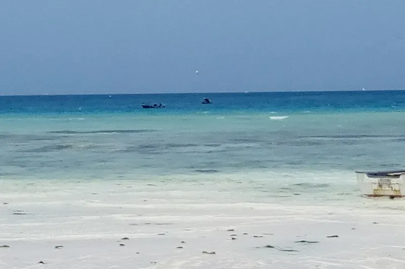 A white sandy beach at Nungwi, Zanzibar