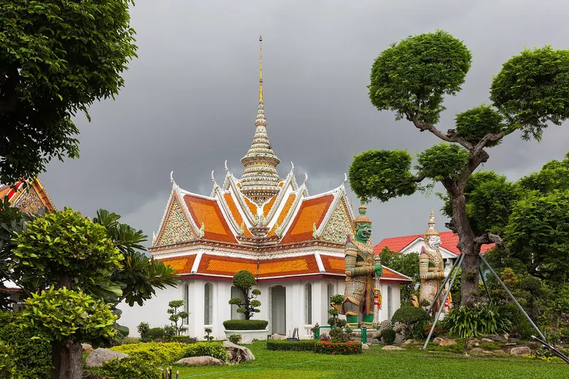 Wat Arun, the Temple of Dawn, on the bank of the Chao Phraya River in Bangkok