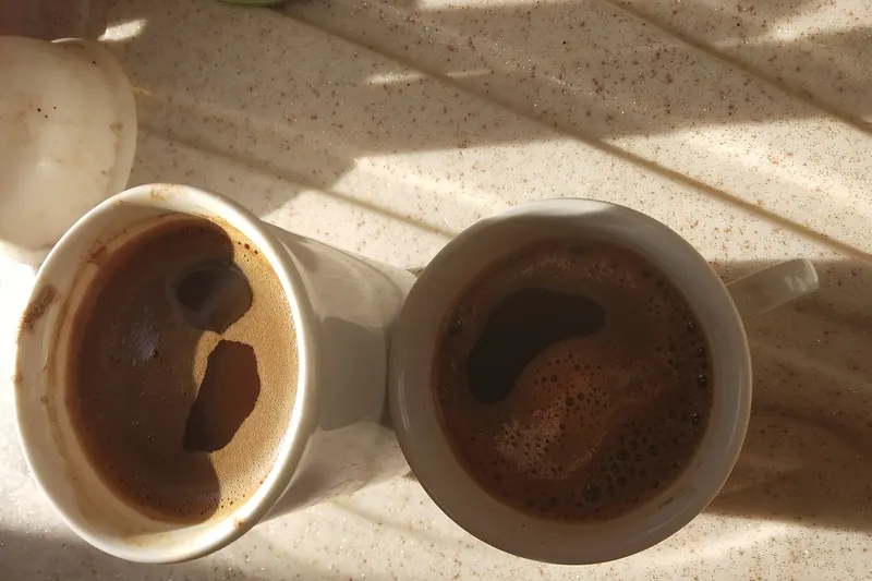 Two cups of Turkish coffee