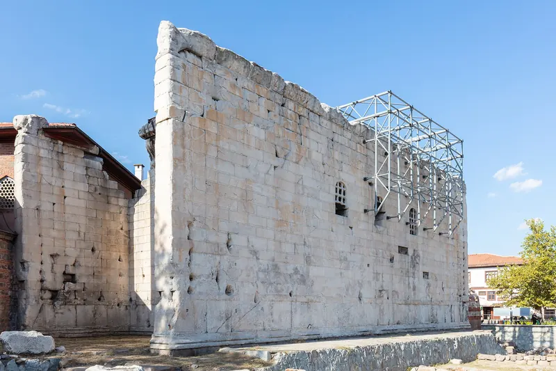 The Temple of Augustus, whose walls carry the Res Gestae inscription