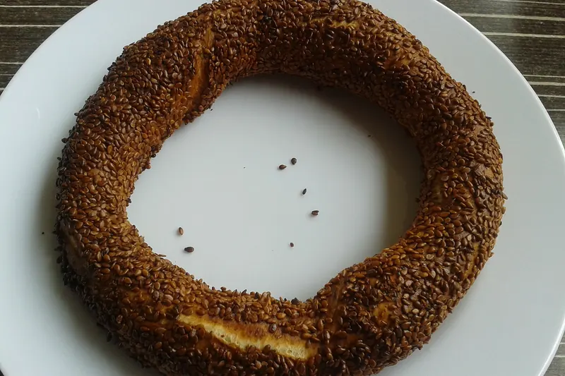 Ankara simidi — thinner and crisper than the Istanbul version