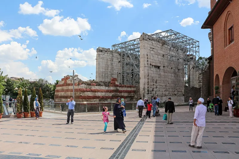 The inscribed wall of the Temple of Augustus in Ankara