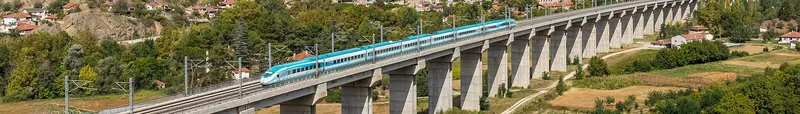 A YHT high-speed train on the Turkish network