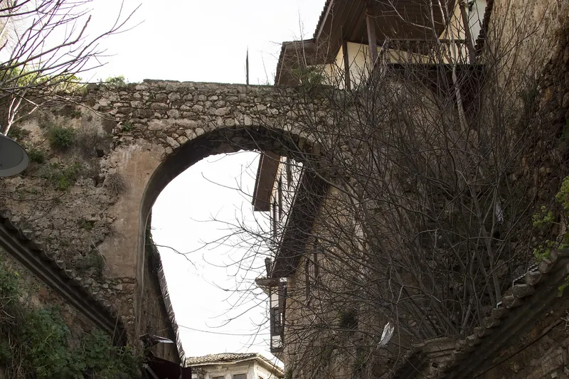 The old walls and gate of Antalya's Kaleiçi quarter