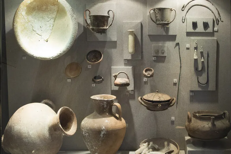 Amphorae raised from ancient wrecks in the Bodrum underwater museum