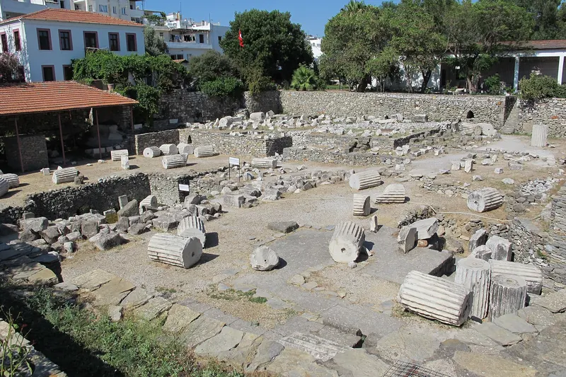 The excavated foundations of the Mausoleum at Halicarnassus