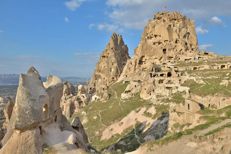 The honeycombed rock outcrop of Uçhisar Castle