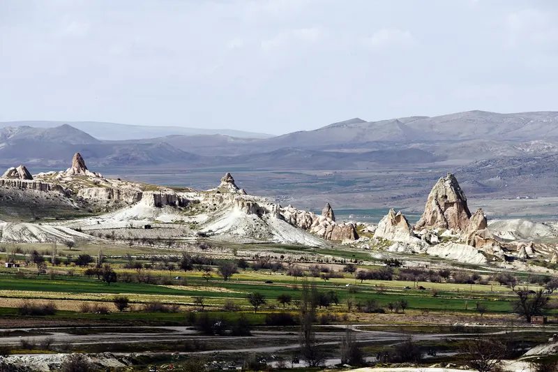 A walking path through the fairy chimneys of Cappadocia