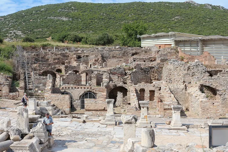 Mosaic floors and frescoed walls in the Terrace Houses at Ephesus