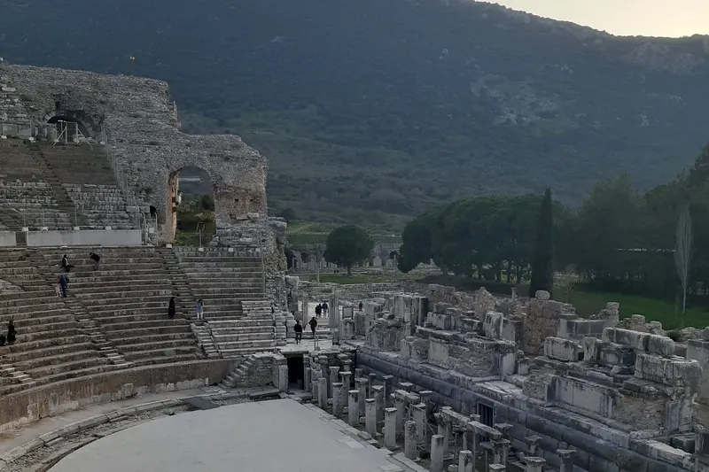 The Great Theatre carved into the hillside at Ephesus