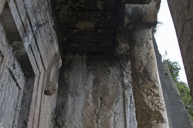 Lycian rock tombs cut into the cliff above Fethiye