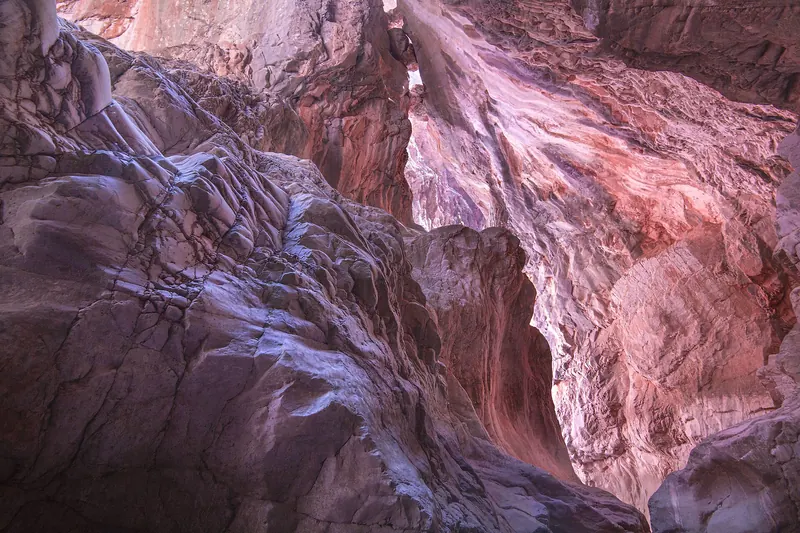 The towering pink rock walls inside the Saklıkent gorge