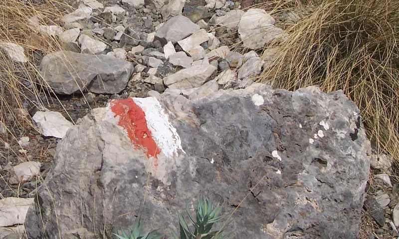 A waymark on the Lycian Way long-distance path
