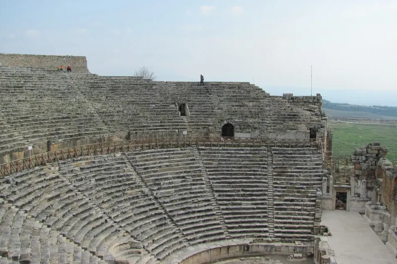 The Roman theatre cut into the hillside at Hierapolis