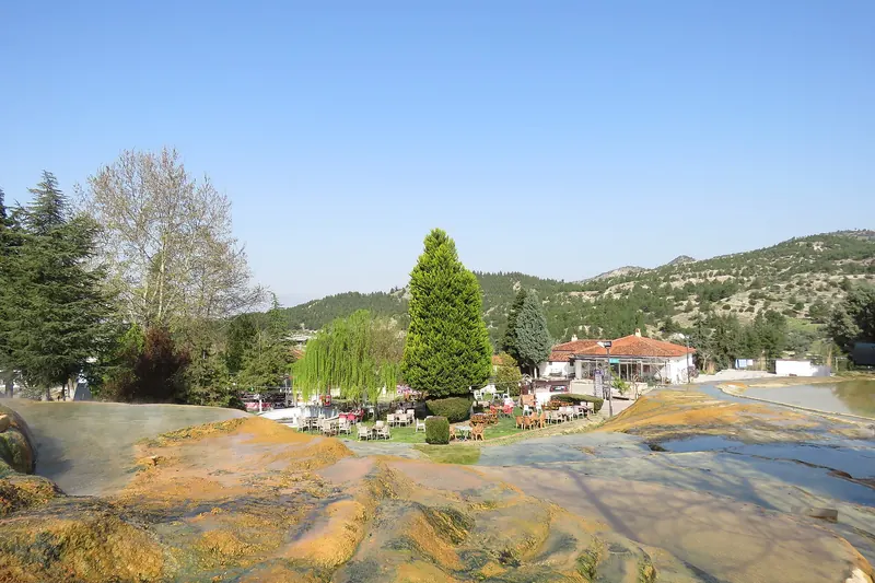The iron-red spring water at Karahayıt