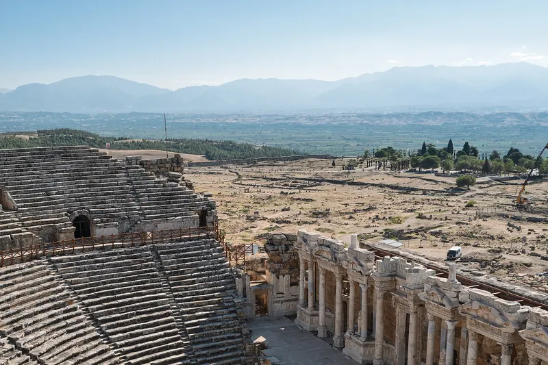 The stage building and seating of the Hierapolis theatre