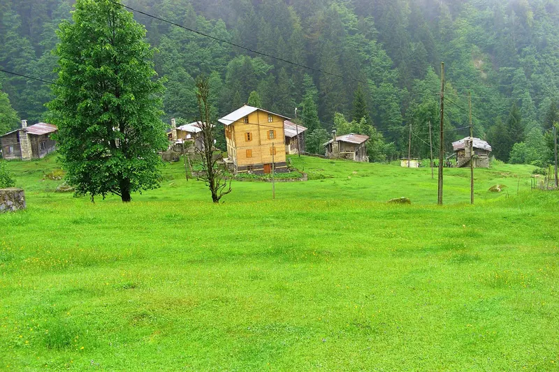 The plateau village of Ayder below the Kaçkar mountains