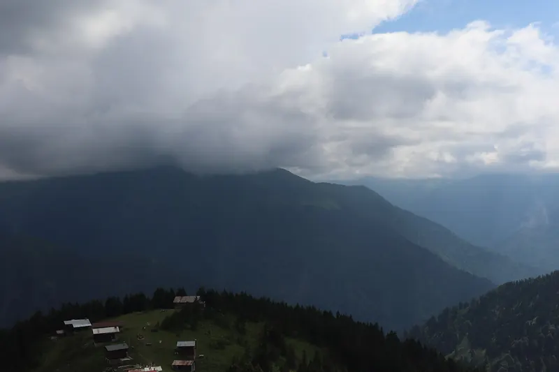 Yayla houses on a high summer pasture