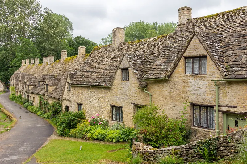 The historic weavers' cottages of Arlington Row in Bibury