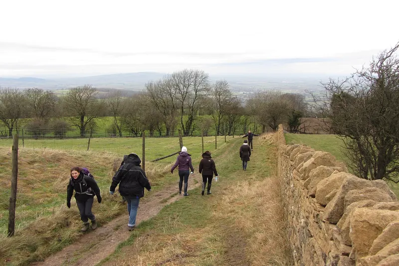 The Cotswold Way footpath near Broadway Tower