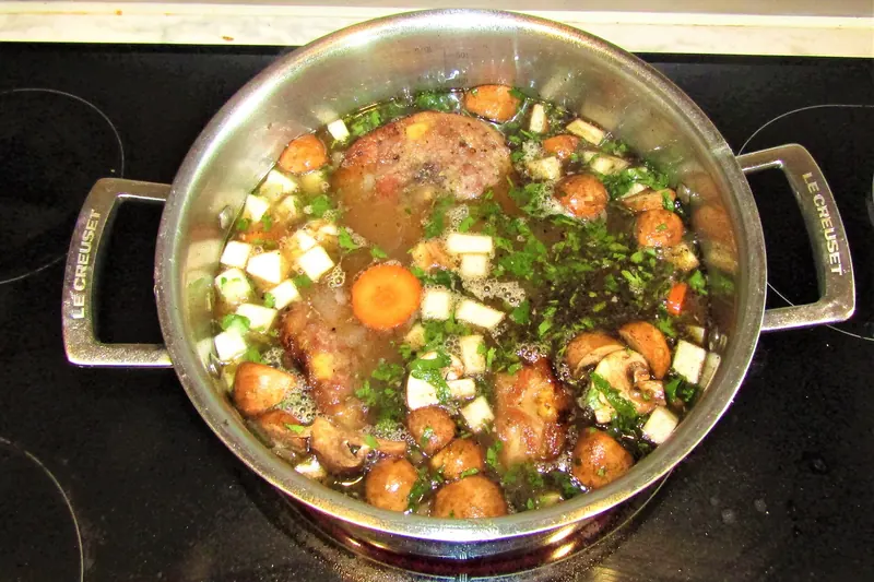 A pot of traditional Irish stew