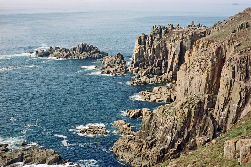 The granite cliffs of Land's End meeting the Atlantic