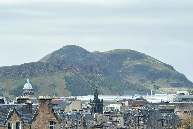 Arthur's Seat, the extinct volcanic peak behind Edinburgh's Old Town