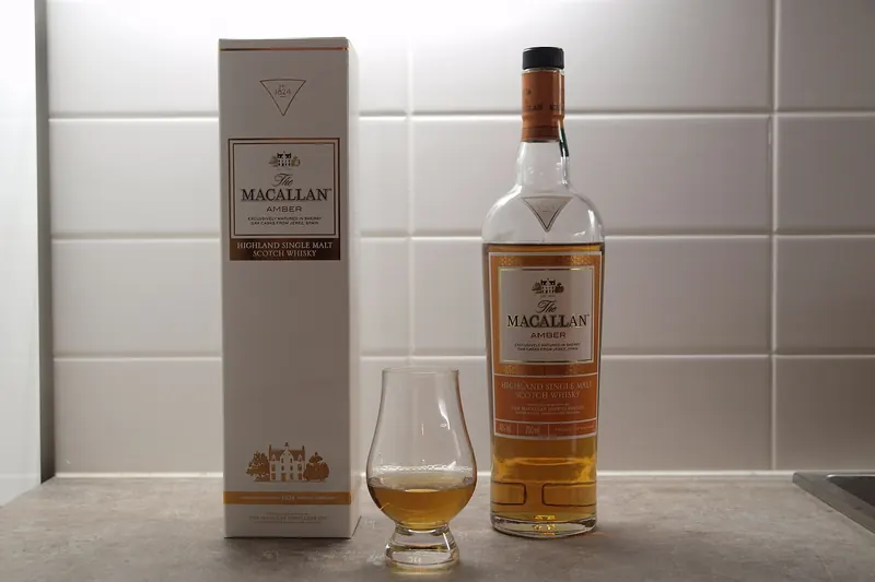A bottle of Macallan single malt Scotch whisky