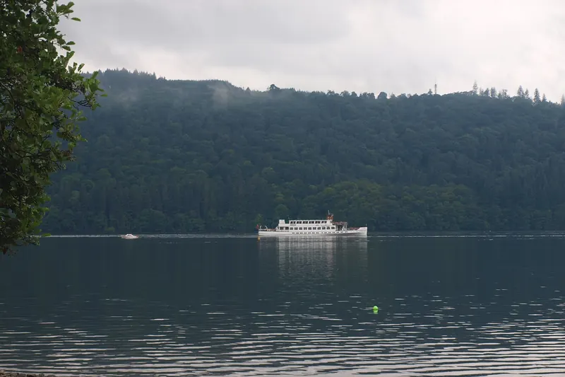 The open water of Lake Windermere, England's largest natural lake