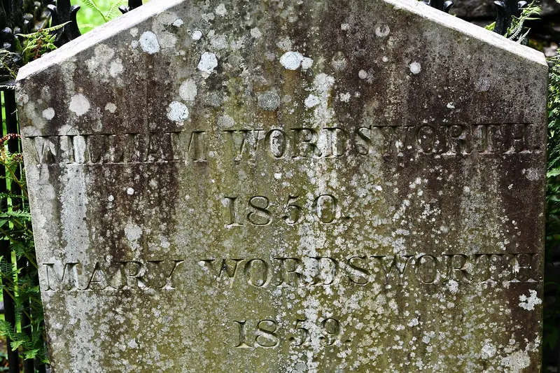 William Wordsworth's grave in St Oswald's churchyard, Grasmere