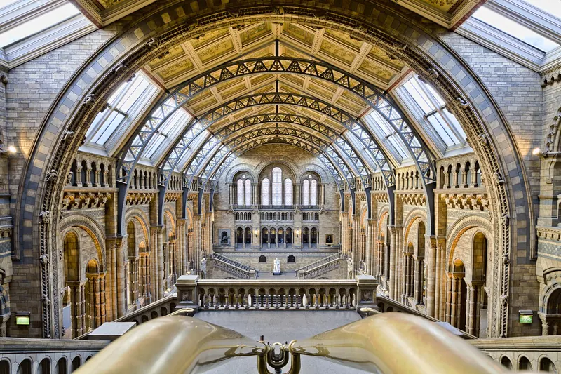 The Natural History Museum's grand Victorian entrance hall