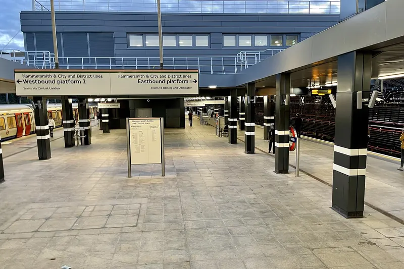 Platforms at a London Underground station