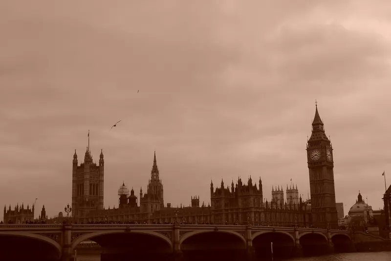 The Houses of Parliament and Big Ben seen across the Thames