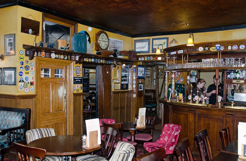 Inside the historic Eagle pub in Cambridge