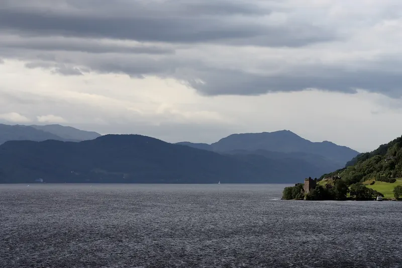 Loch Ness and the ruins of Urquhart Castle