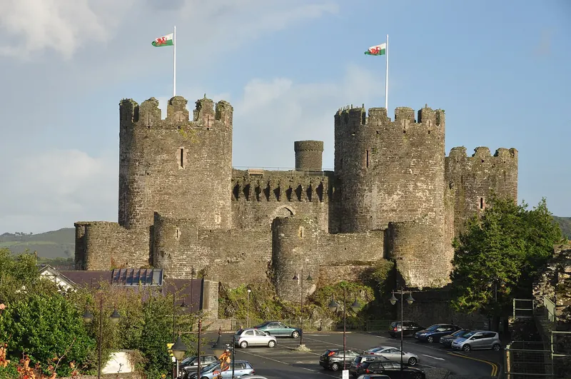 The towers and walls of Conwy Castle