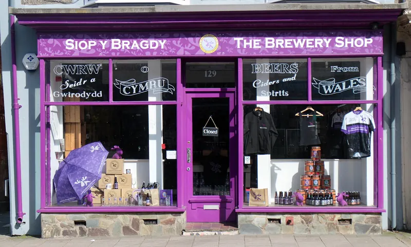 The Purple Moose Brewery shop in Porthmadog, North Wales