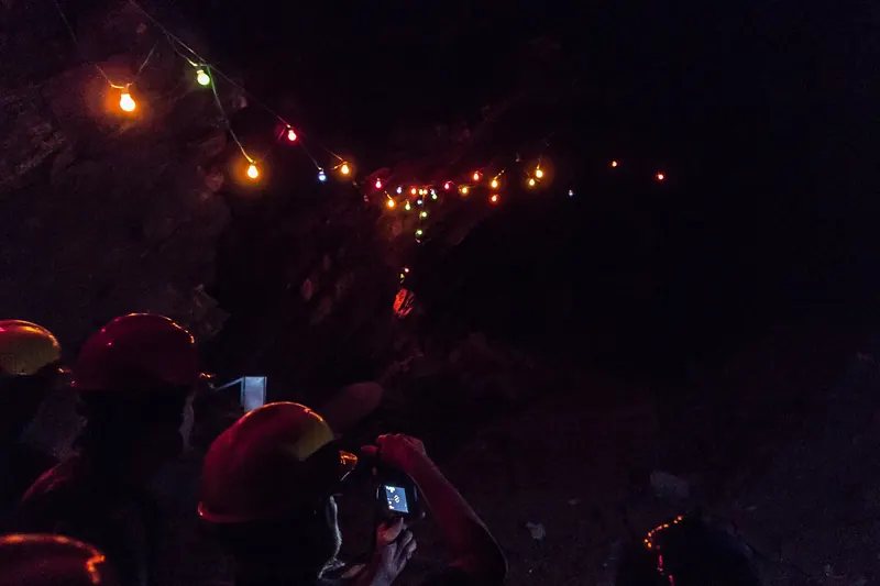 The underground slate caverns at Llechwedd