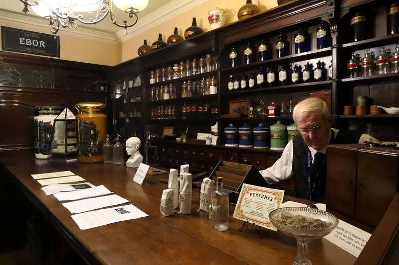 The recreated Victorian street inside York Castle Museum