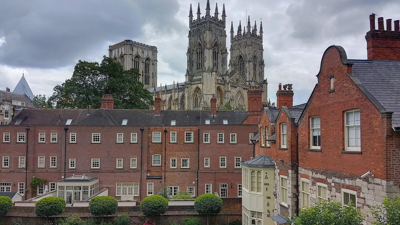 York Minster's Gothic towers seen from the medieval city walls