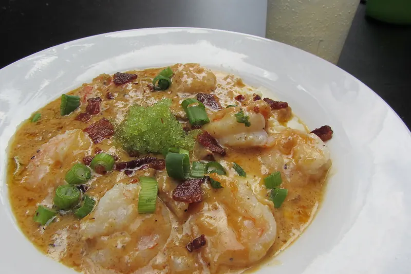 Shrimp and grits, the Lowcountry staple